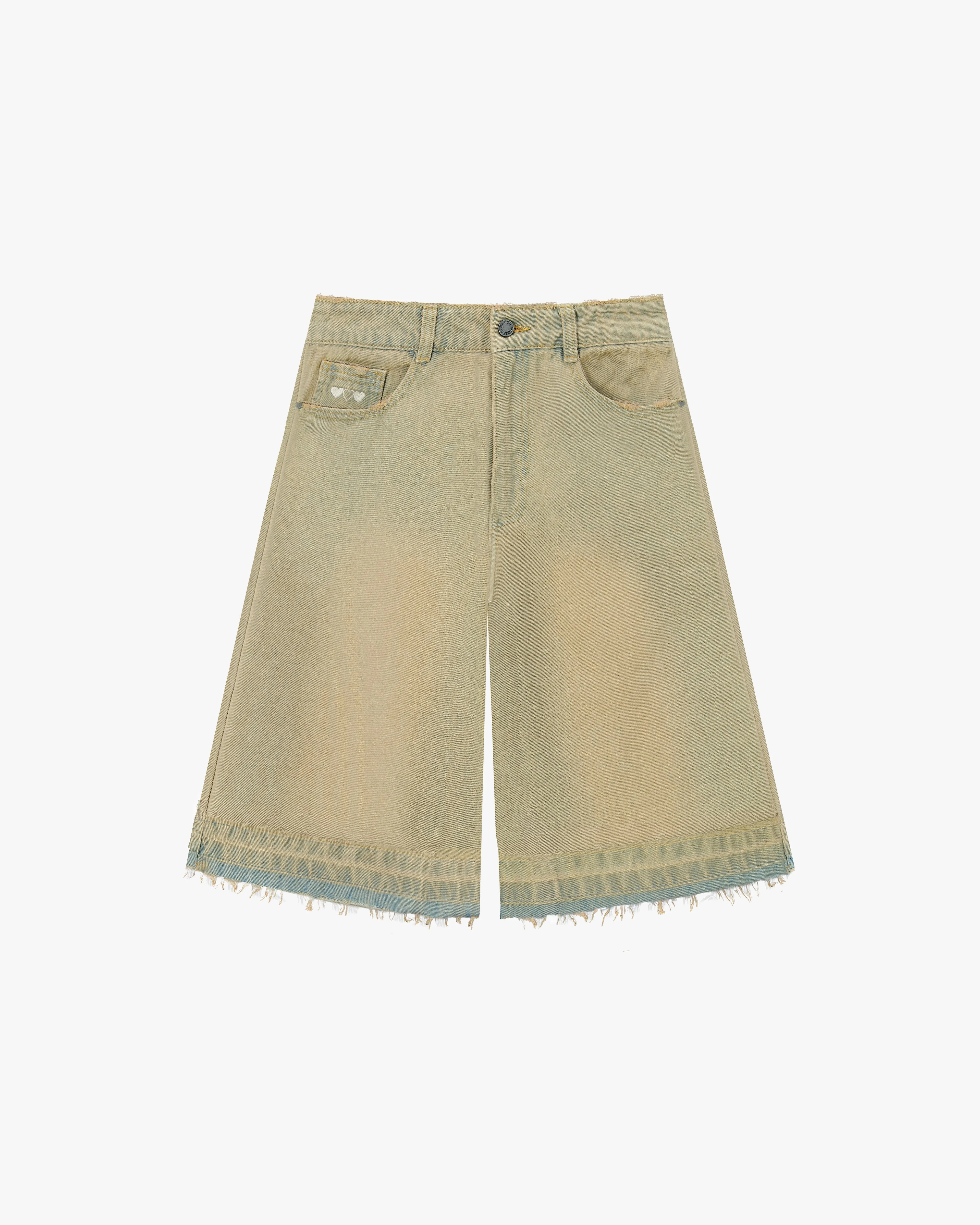Old Baggy Denim Shorts Sand Wash