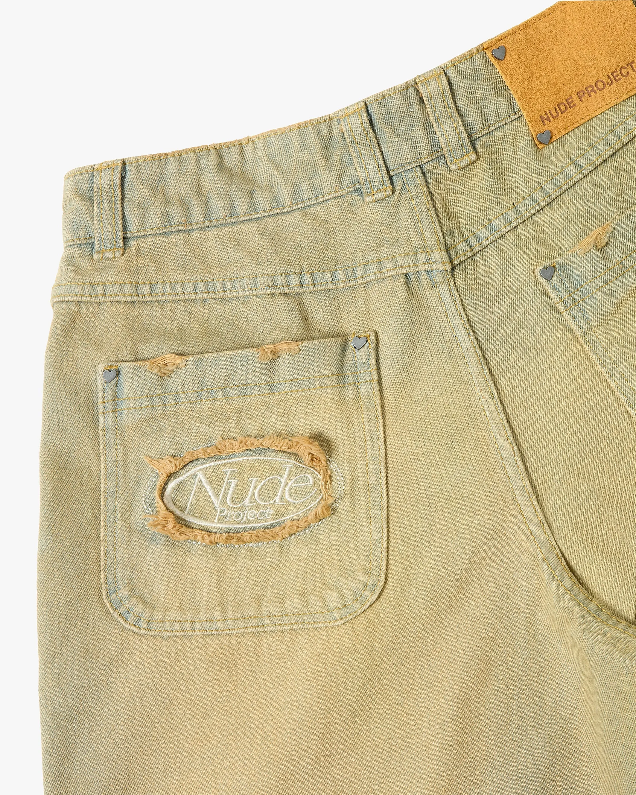 Old Baggy Denim Shorts Sand Wash