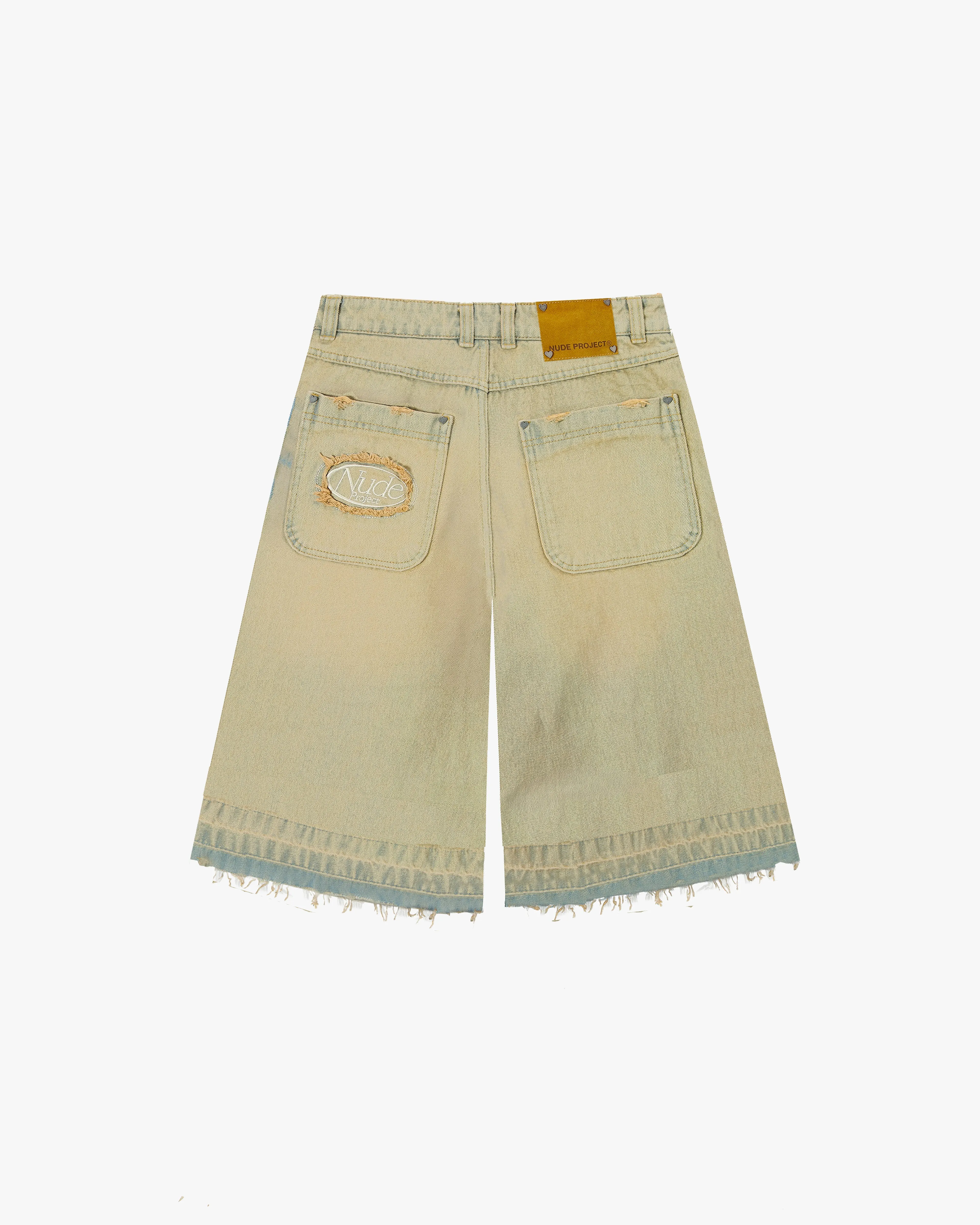 Old Baggy Denim Shorts Sand Wash