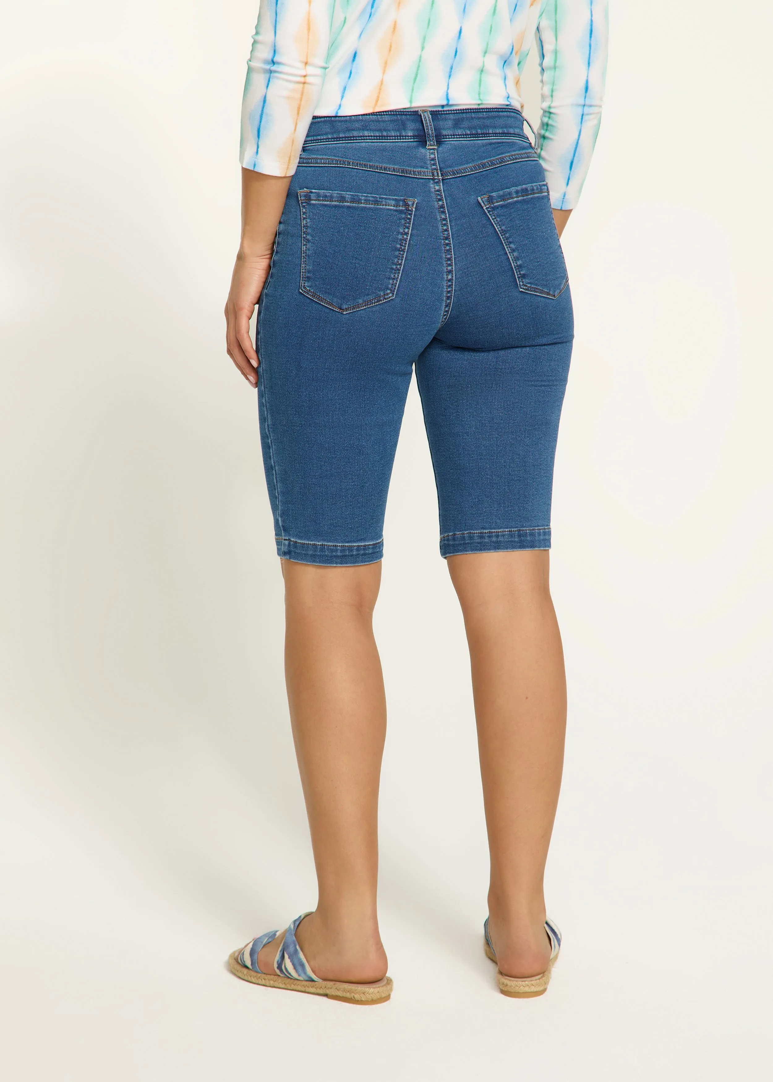 Olivia Bermuda Denim, Medium Wash