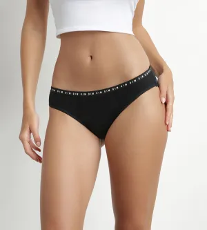 Pack of 3 organic cotton period panties Black medium flow Dim Protect
