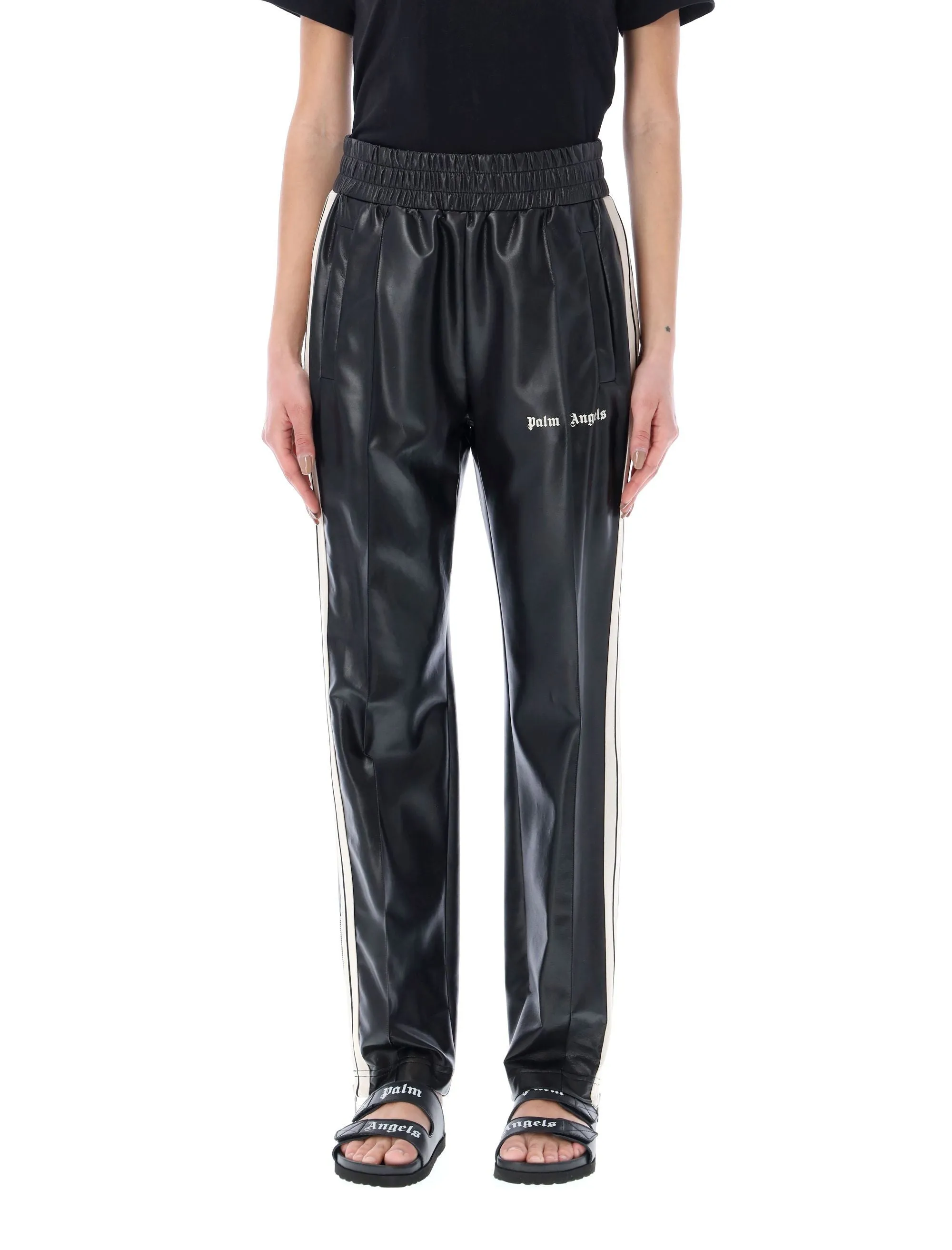 Palm Angels Logo Printed Side Striped Track Pants
