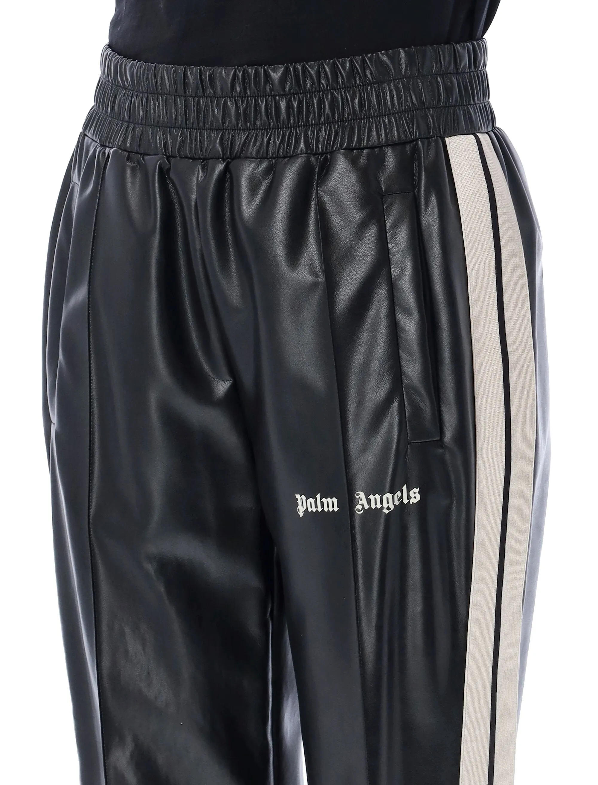 Palm Angels Logo Printed Side Striped Track Pants