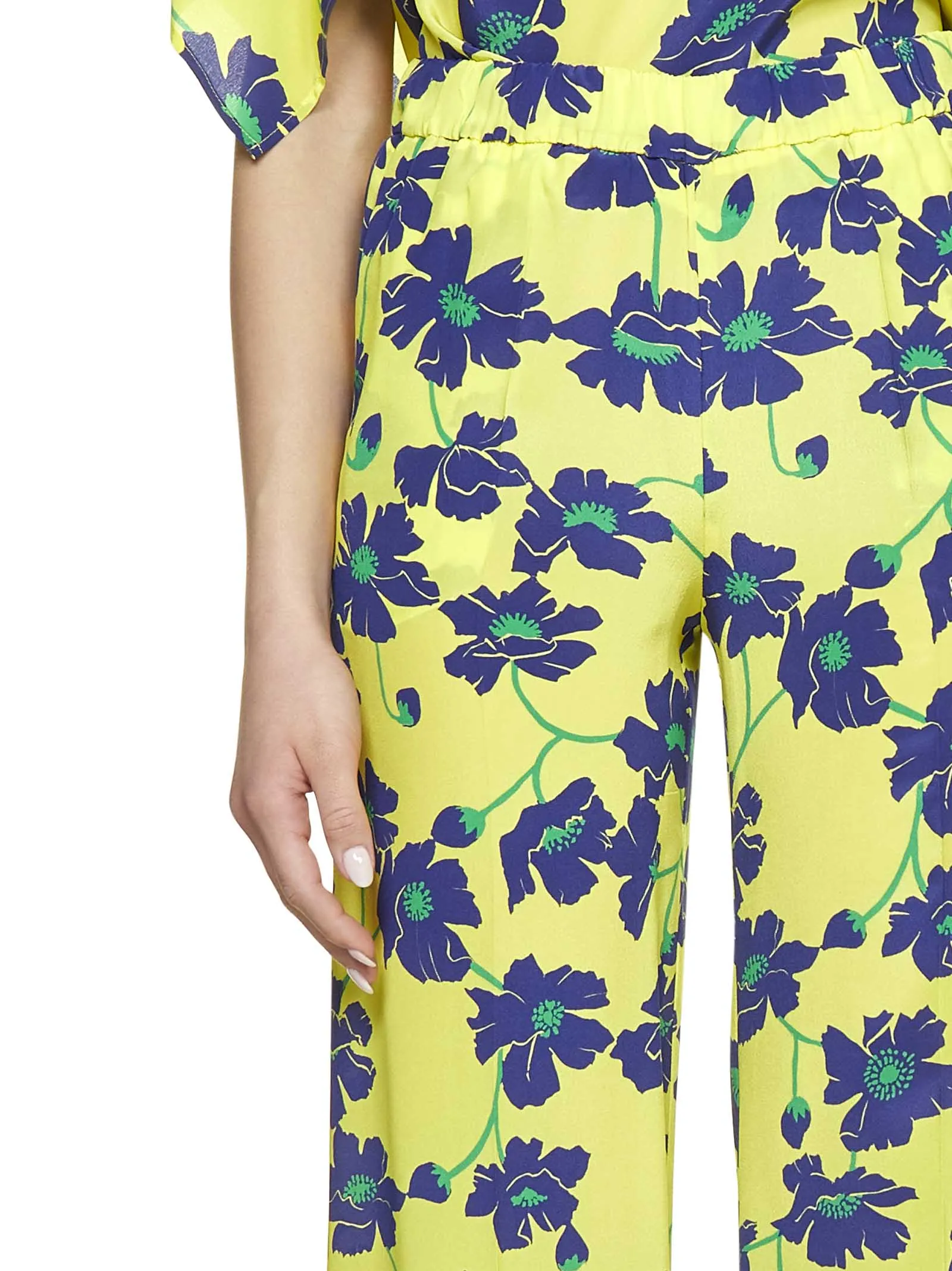 P.A.R.O.S.H. Floral Printed Cropped Trousers