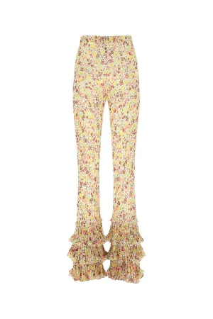 Philosophy Di Lorenzo Serafini Floral Printed Ruffled Pants