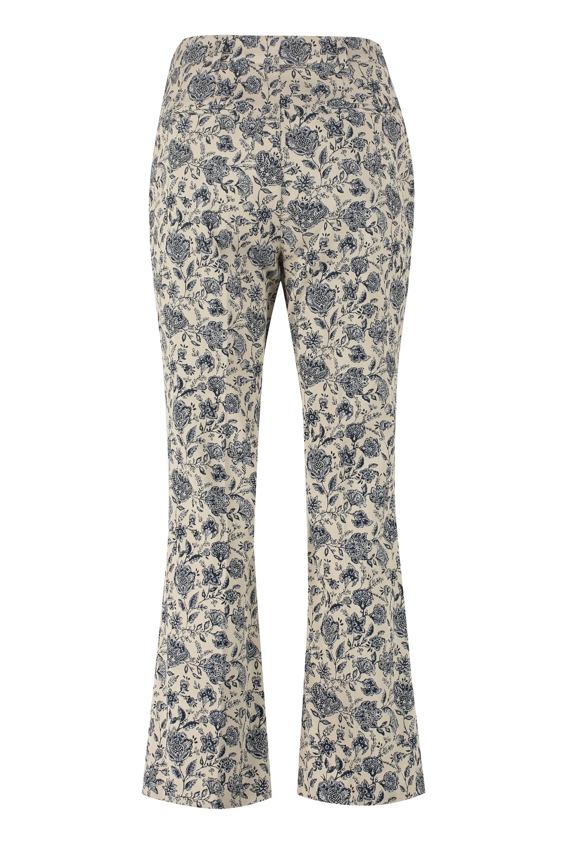 Pinko Allover Floral Printed Cropped Trousers