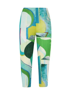 Pleats Please By Issey Miyake Pinwheel Cropped Pants