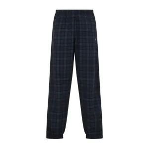 Printed Black Polyamide Track Pants