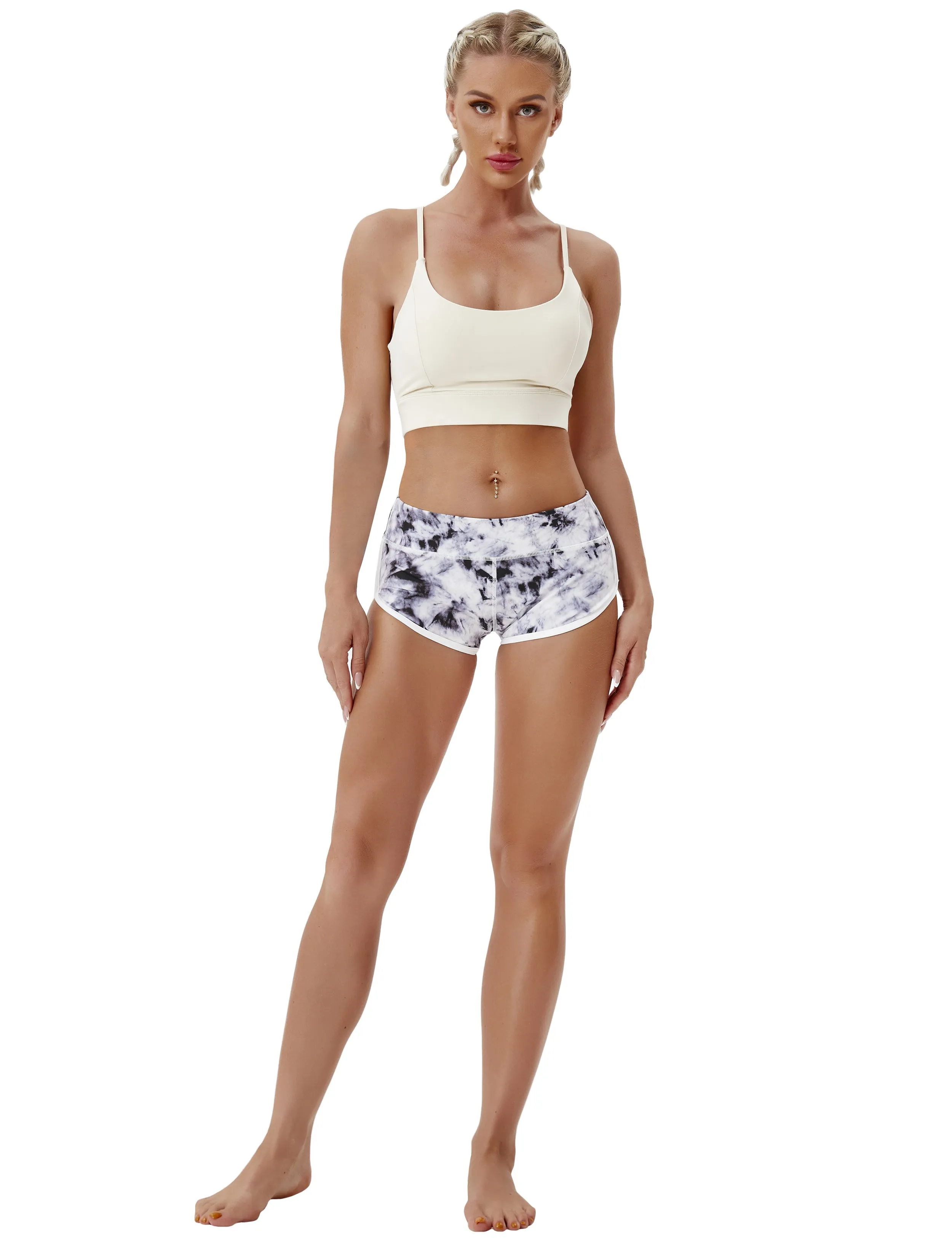 Printed Booty Tall Size Shorts black dandelion_Tall Size