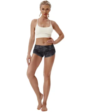 Printed Booty Tall Size Shorts dimgray brushcamo_Tall Size