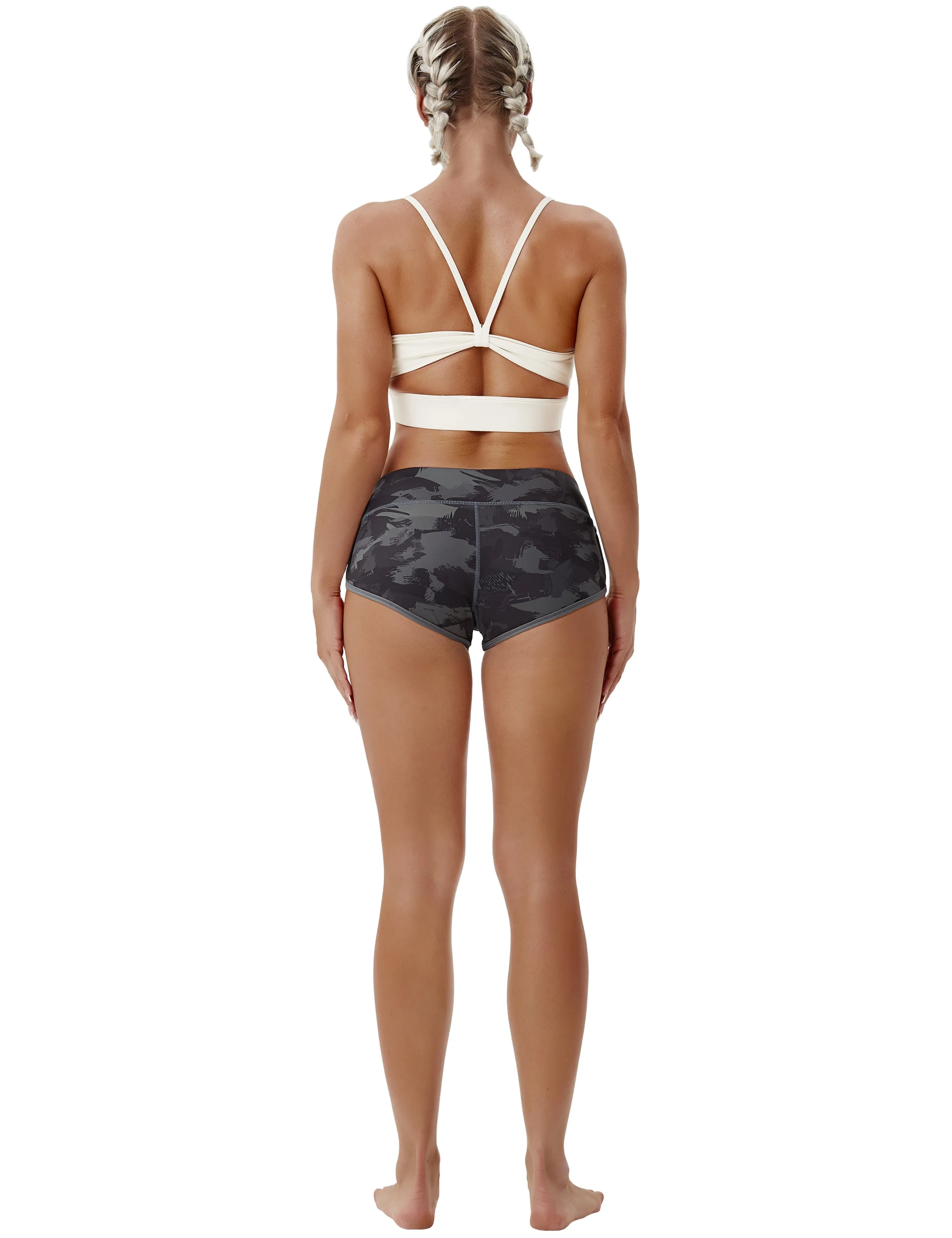 Printed Booty Tall Size Shorts dimgray brushcamo_Tall Size