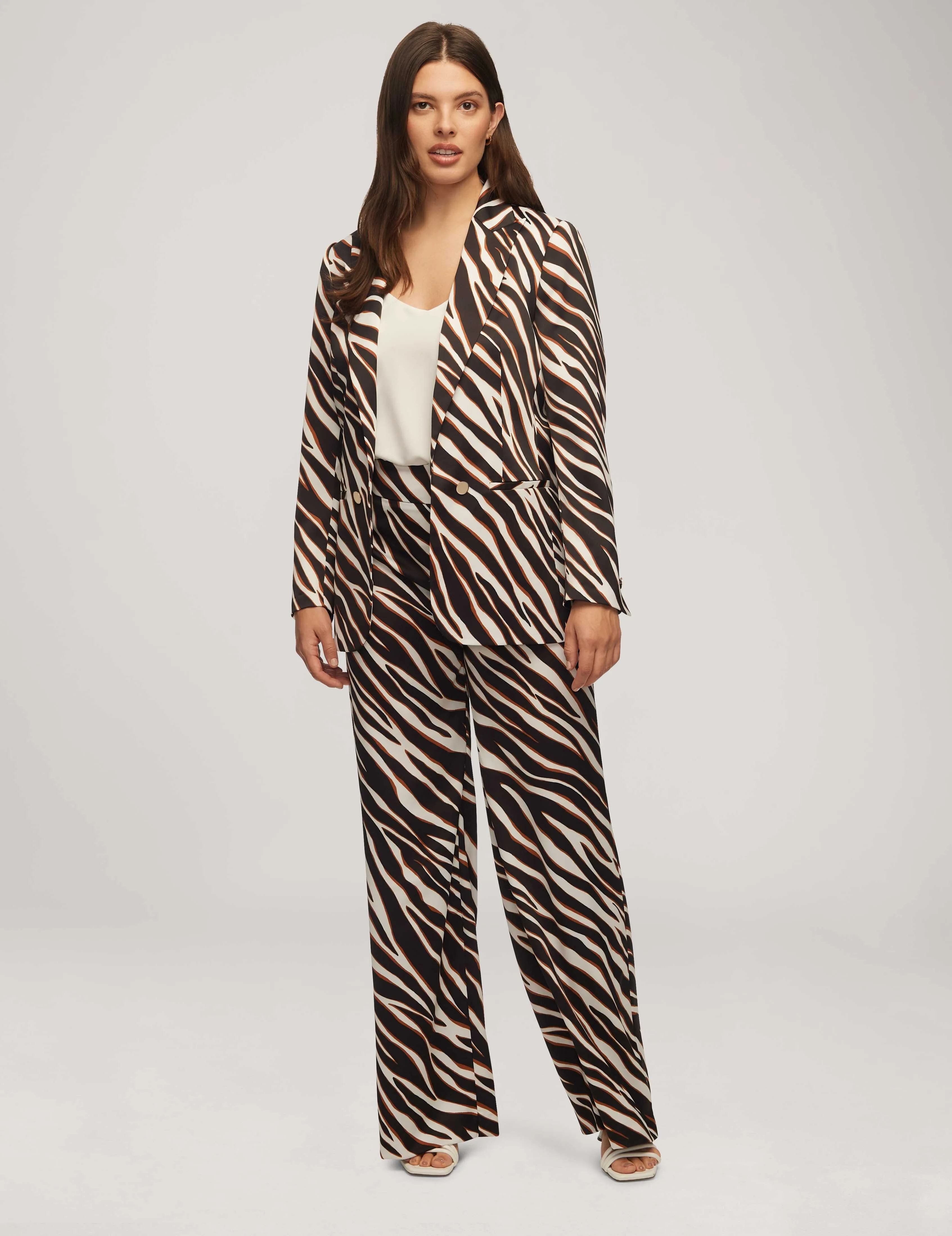 Printed Faux Double Breasted Jacket- Sale