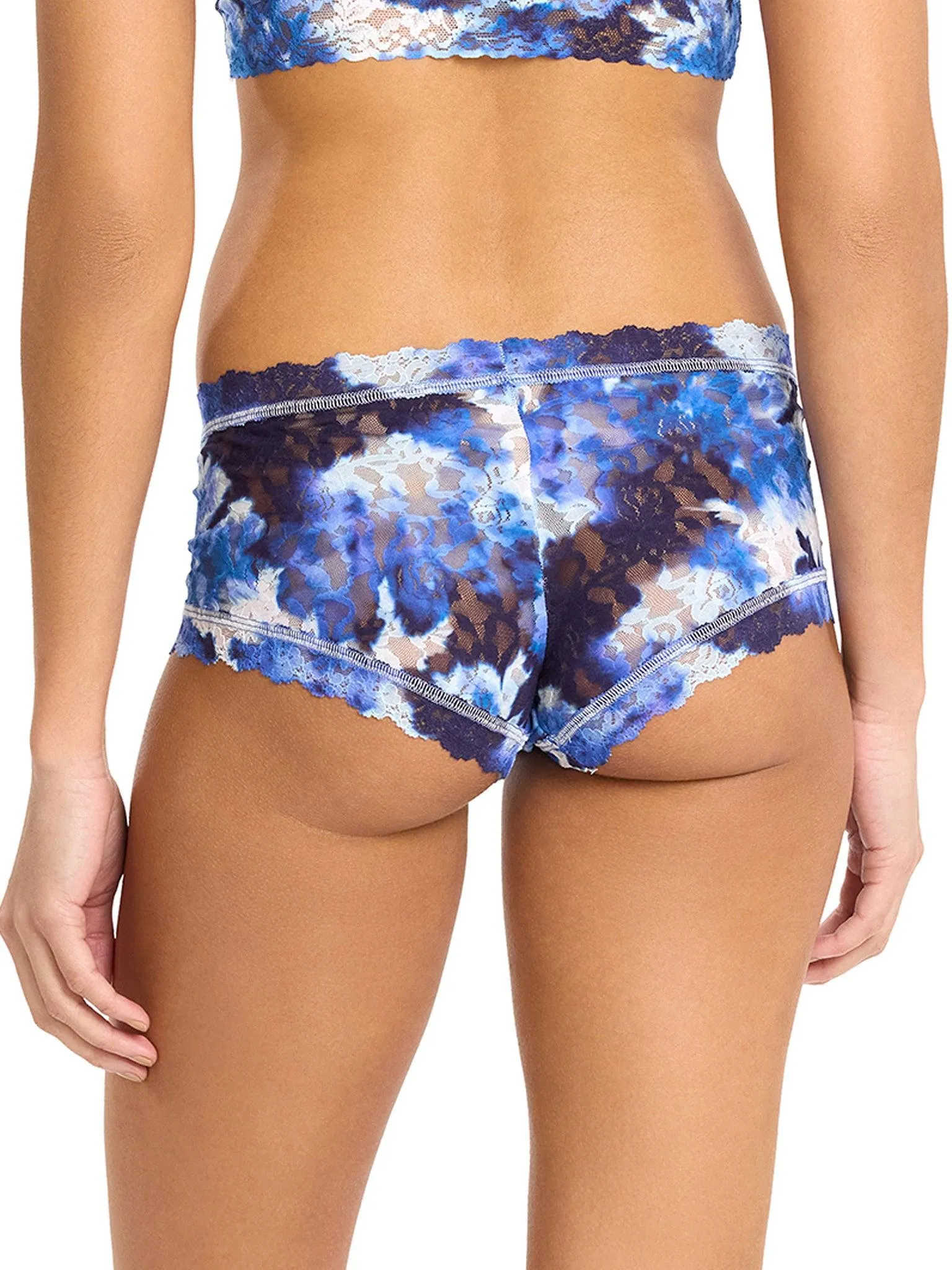 Printed Signature Lace® Boyshort Such A Blur Blue