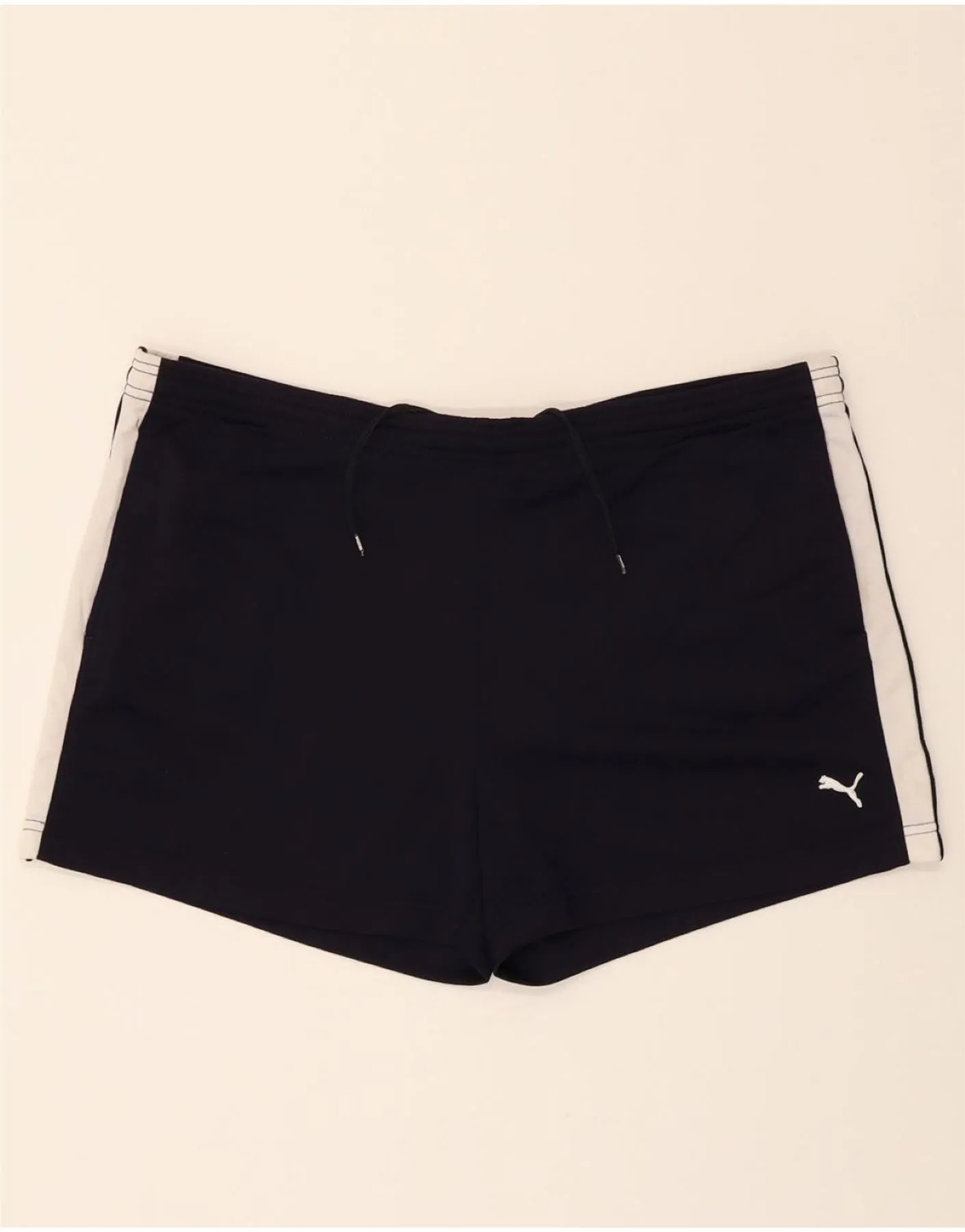 PUMA Womens Sport Shorts UK 14 Medium Navy Blue