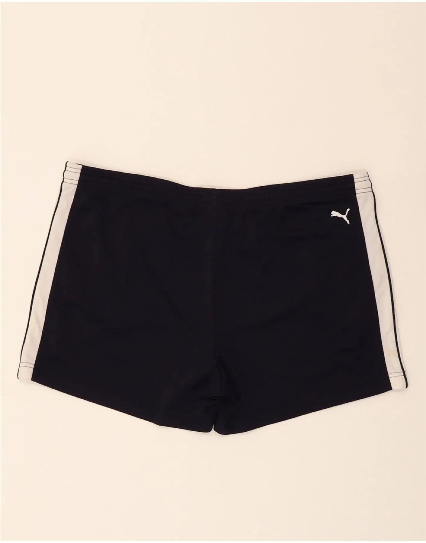 PUMA Womens Sport Shorts UK 14 Medium Navy Blue