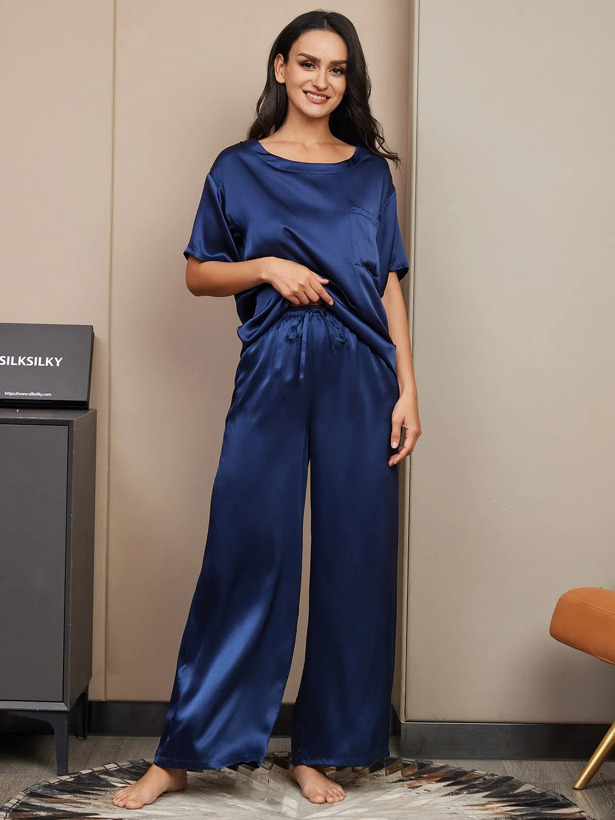 Pure Silk Short Sleeve Pajama Set