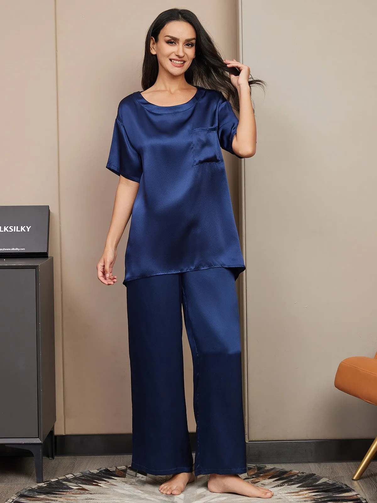 Pure Silk Short Sleeve Pajama Set