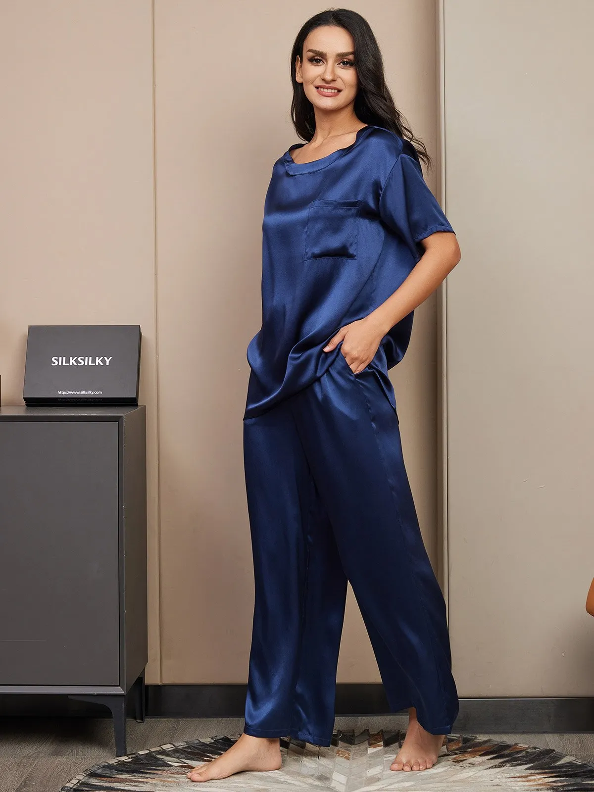 Pure Silk Short Sleeve Pajama Set