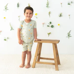 Short Sleeve Pajamas in Aloe Chick