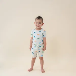Short Sleeve Pajamas in Ecru Roar