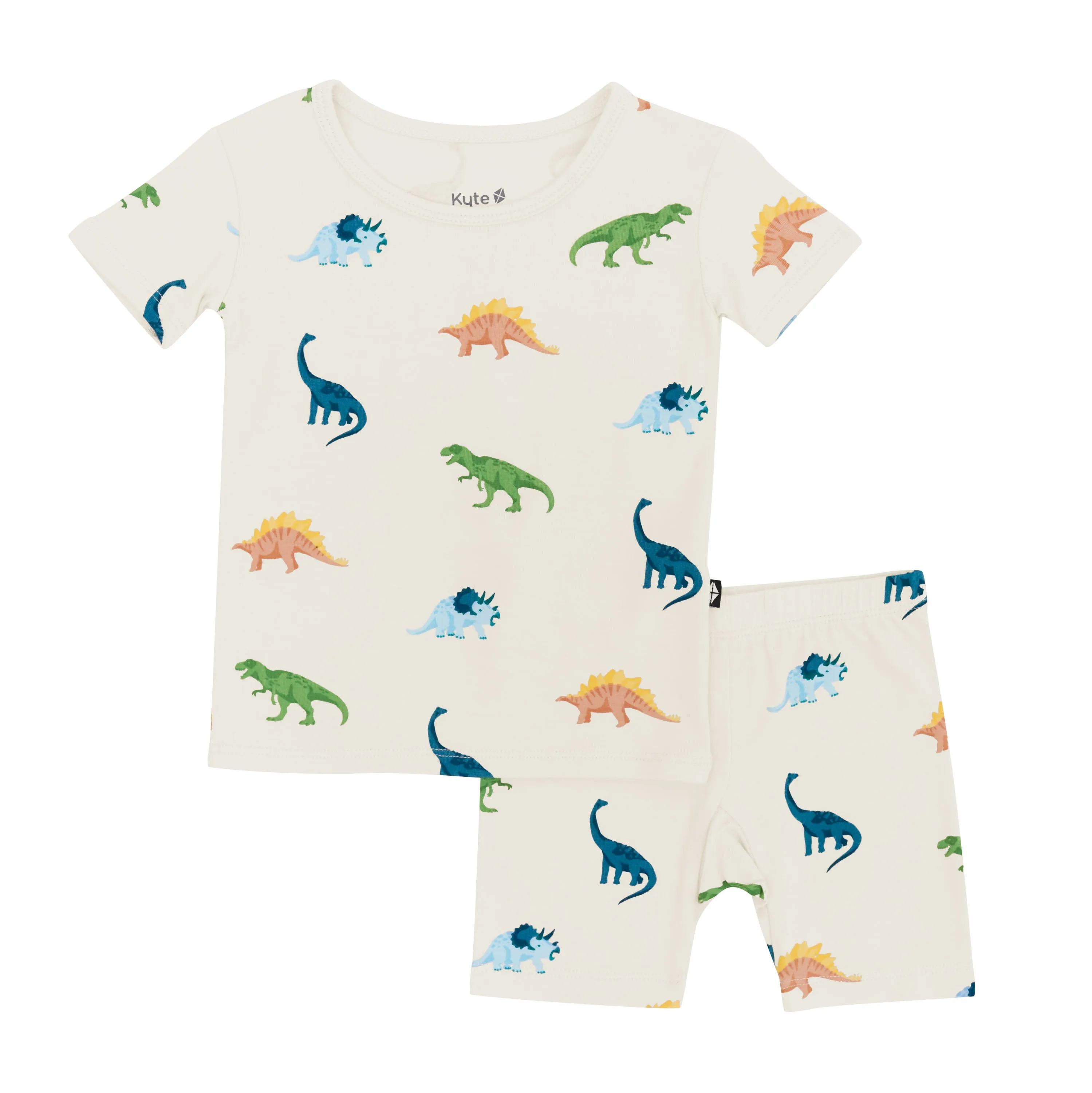 Short Sleeve Pajamas in Ecru Roar