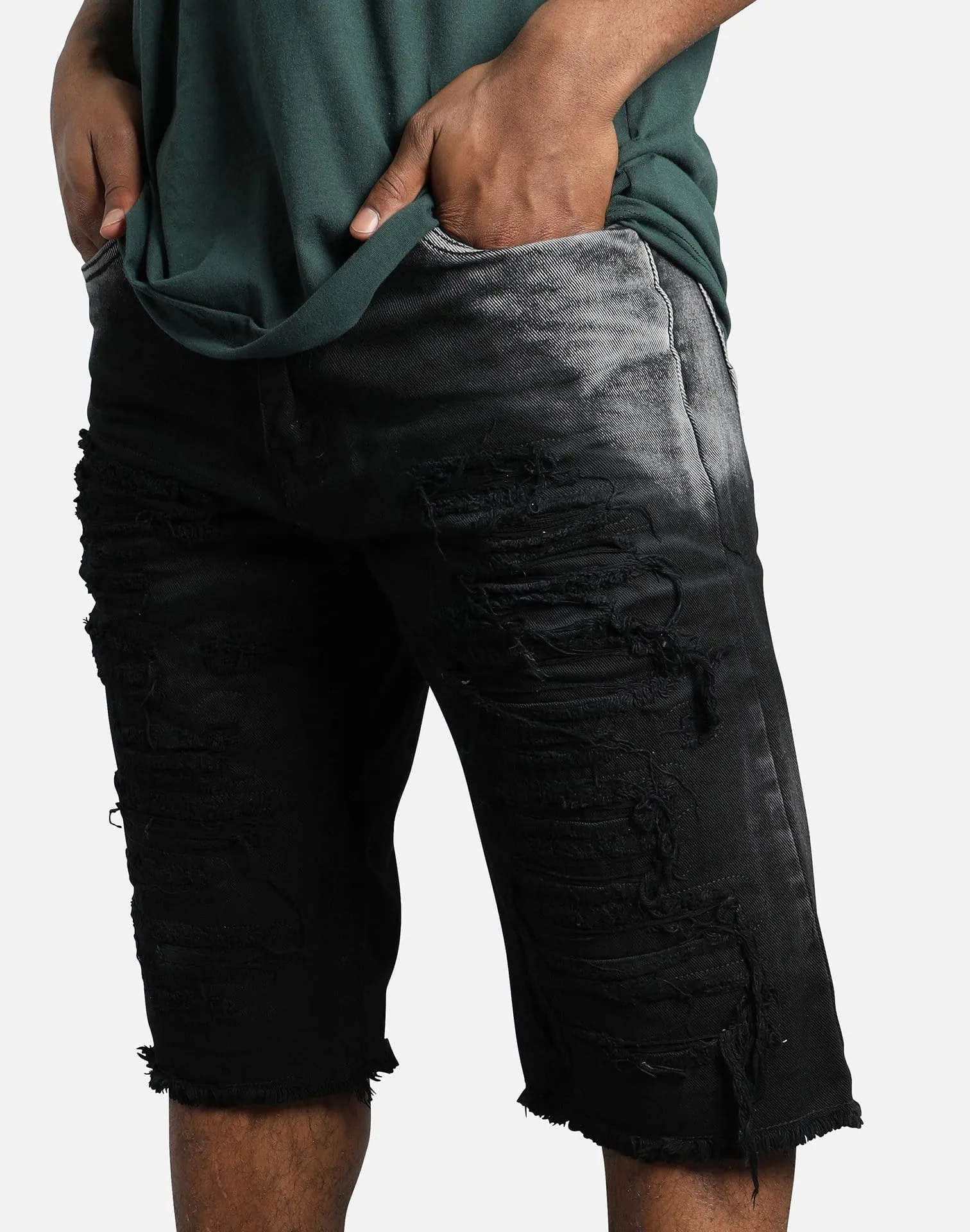 Smoke Rise DESTROYED DENIM SHORT