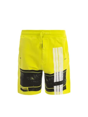 Stone Island Logo Print Bermuda Shorts