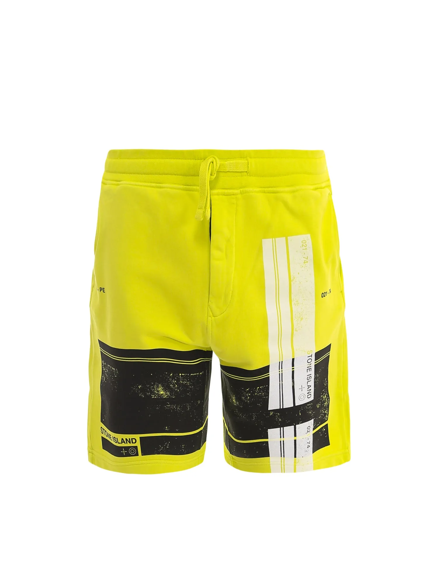 Stone Island Logo Print Bermuda Shorts