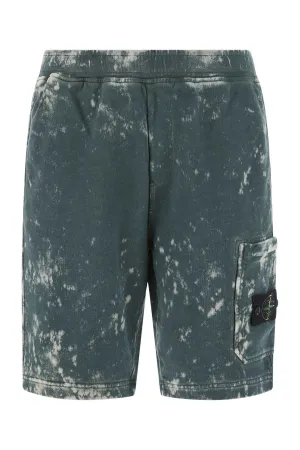 Stone Island Stone-Wash Logo Patch Track Shorts