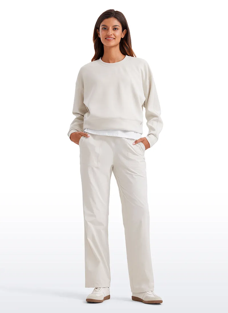 Strech Straight Leg Casual Pants 30'' - High Rise