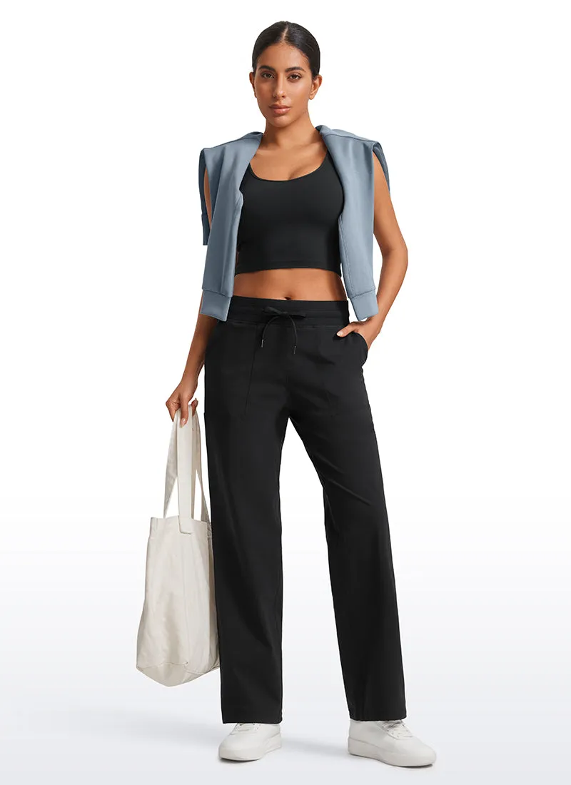 Strech Straight Leg Casual Pants 30'' - High Rise