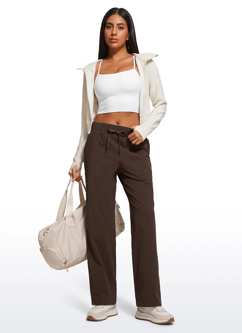 Strech Straight Leg Casual Pants 30'' - High Rise