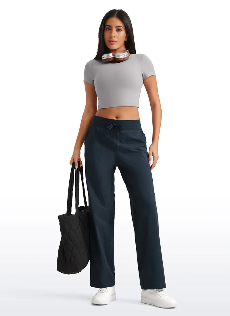 Strech Straight Leg Casual Pants 30'' - High Rise