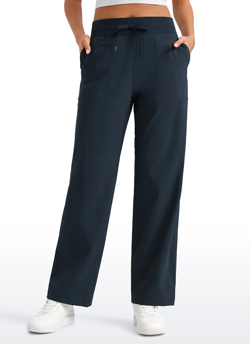 Strech Straight Leg Casual Pants 30'' - High Rise