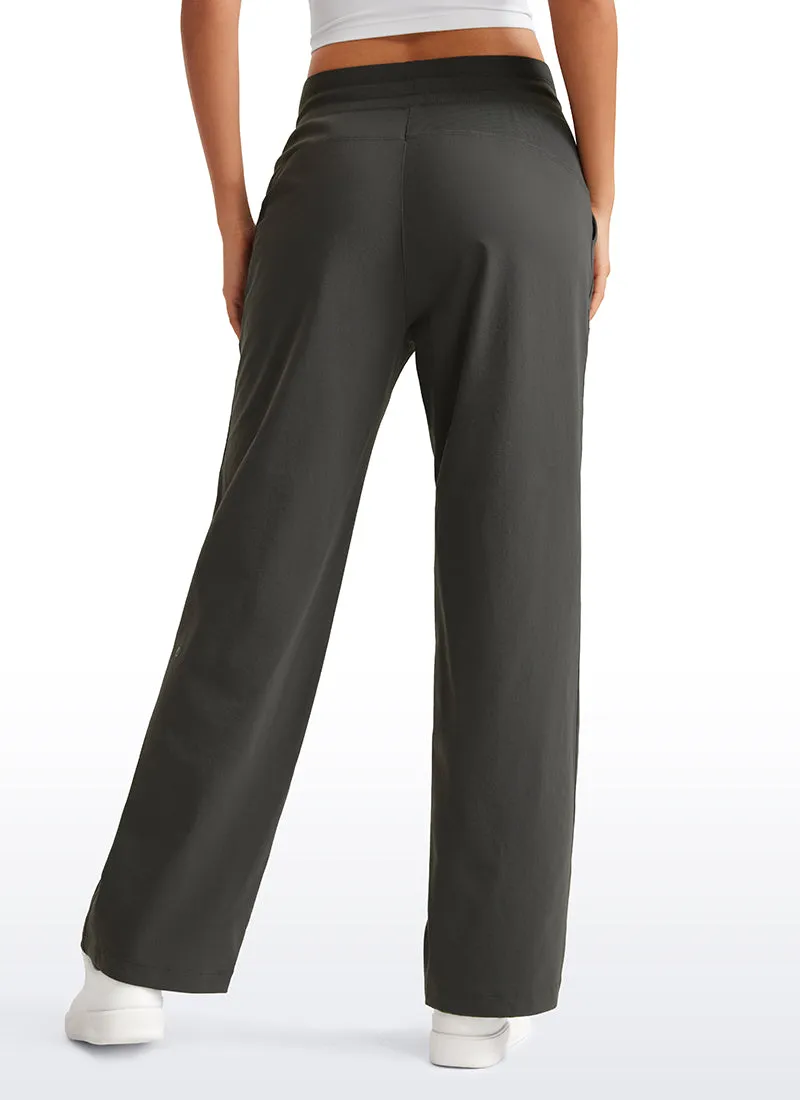 Strech Straight Leg Casual Pants 30'' - High Rise