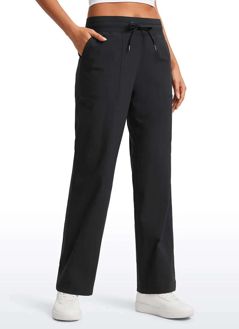 Strech Straight Leg Casual Pants 30'' - High Rise
