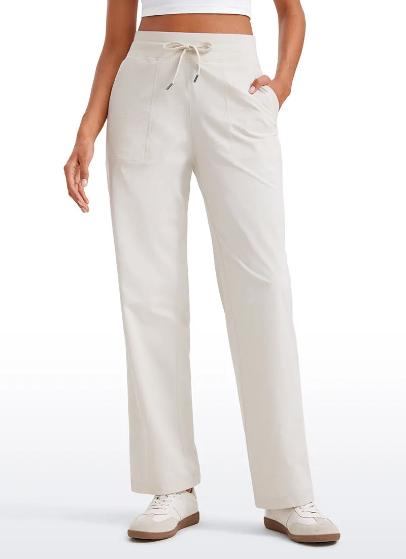 Strech Straight Leg Casual Pants 30'' - High Rise