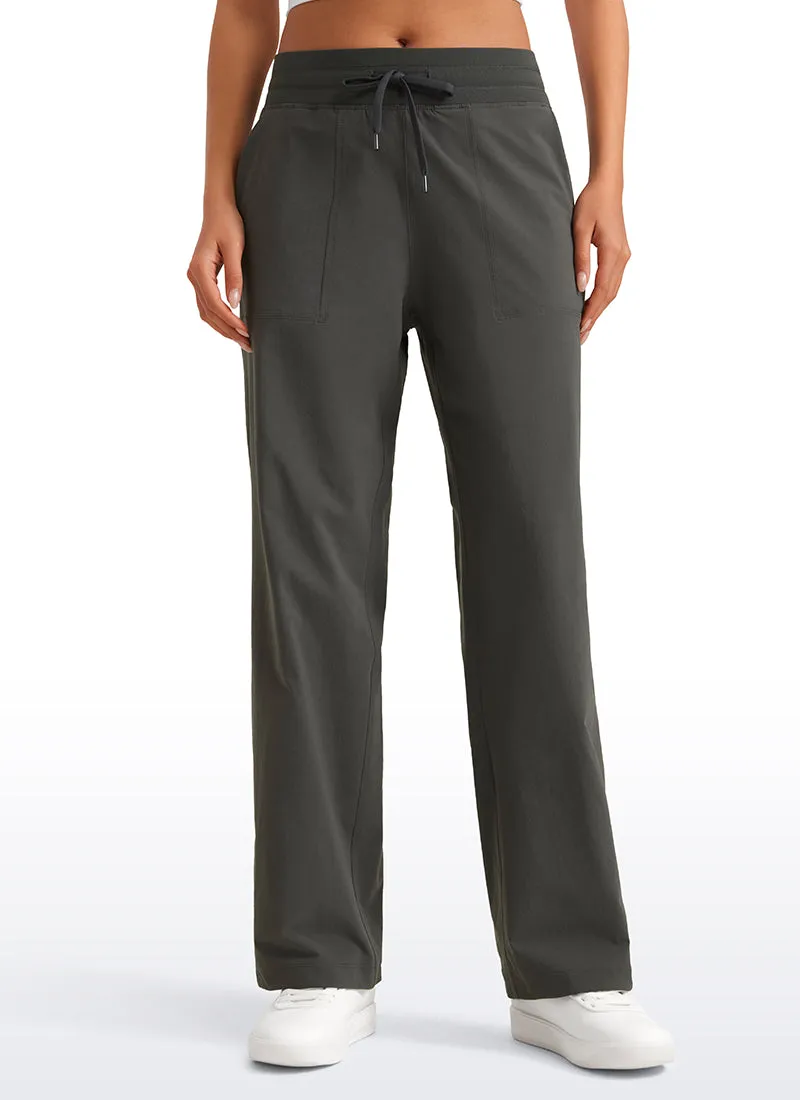 Strech Straight Leg Casual Pants 30'' - High Rise