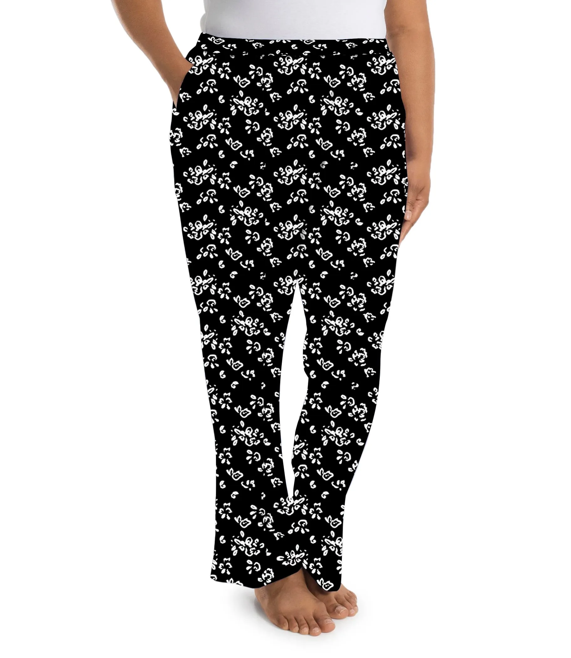 Stretch Naturals Lite Pocketed Pant Fresh Gardenia Print - FINAL SALE