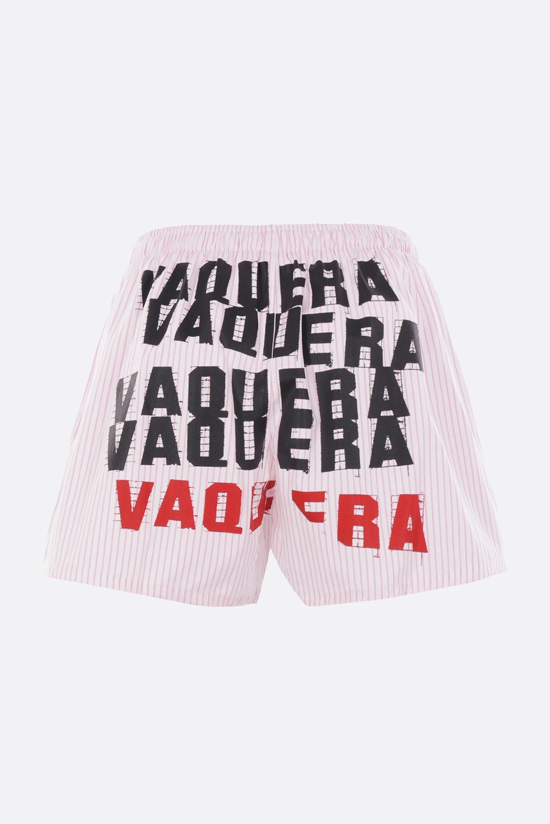 striped cotton shorts with print