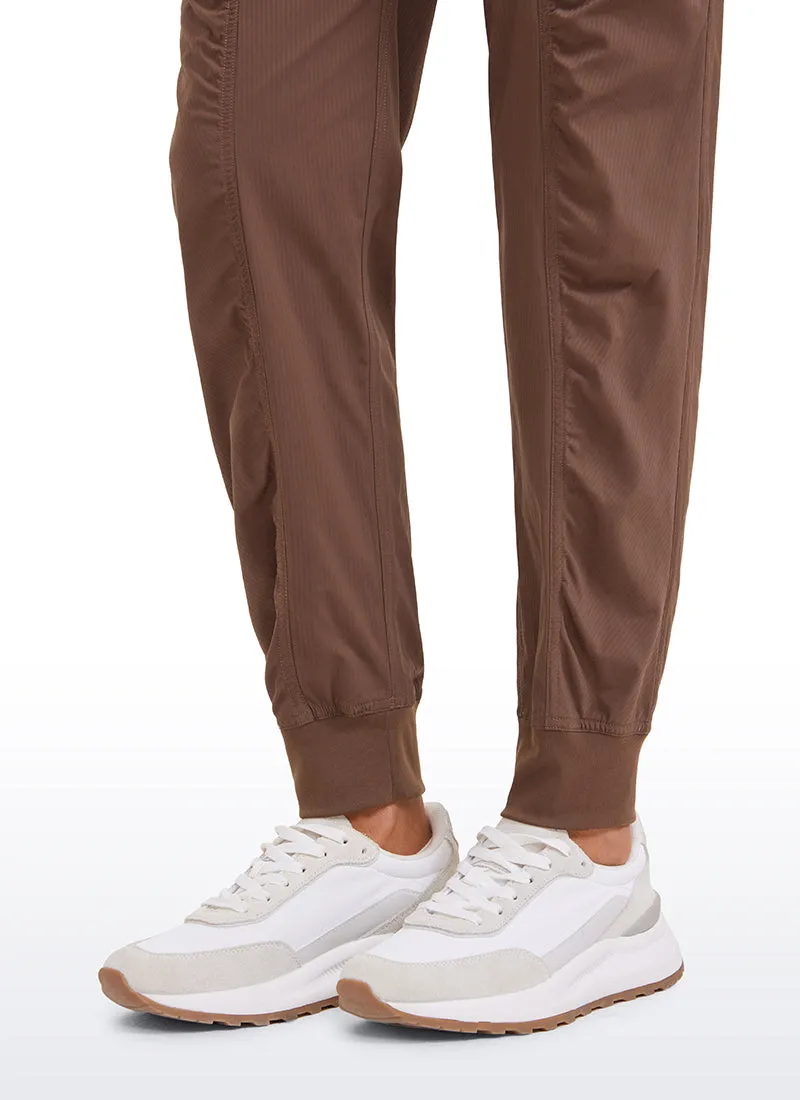 Striped Joggers with Pockets 28'' - Ruched