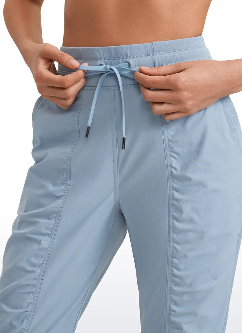 Striped Joggers with Pockets 28'' - Ruched