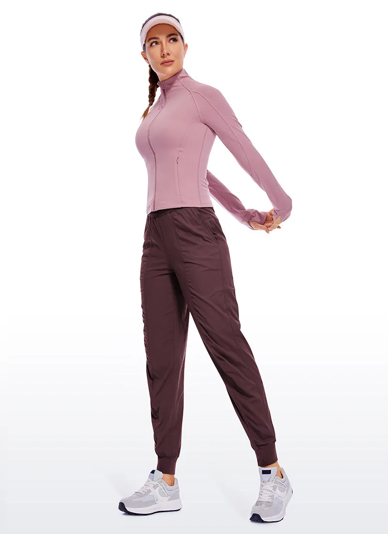 Striped Joggers with Pockets 28'' - Ruched