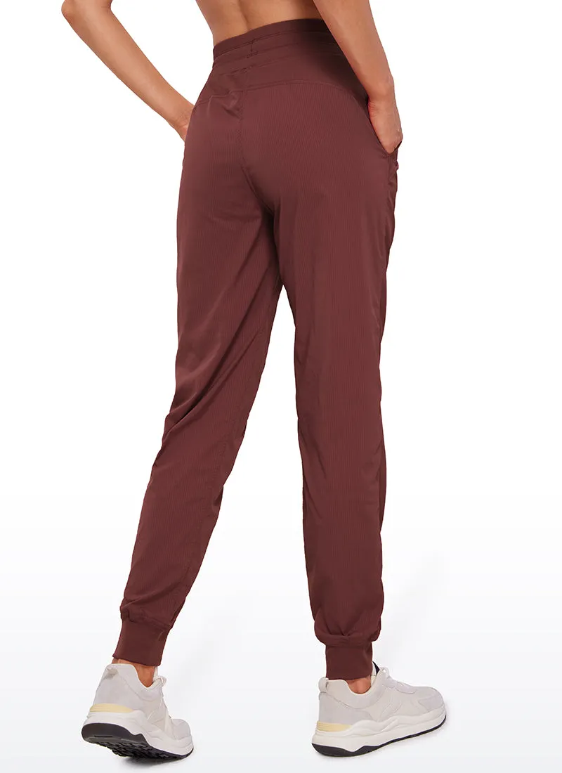 Striped Joggers with Pockets 28'' - Ruched