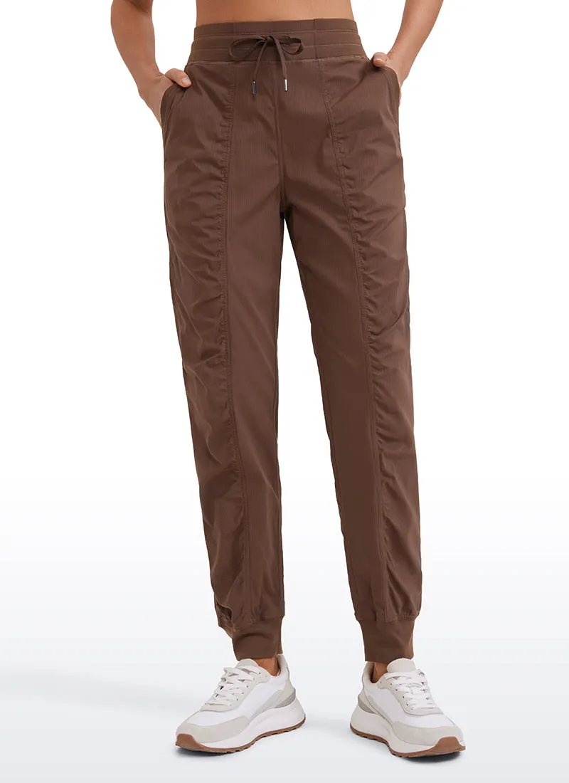Striped Joggers with Pockets 28'' - Ruched