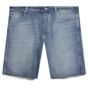 Stud Denim Shorts - Light Blue