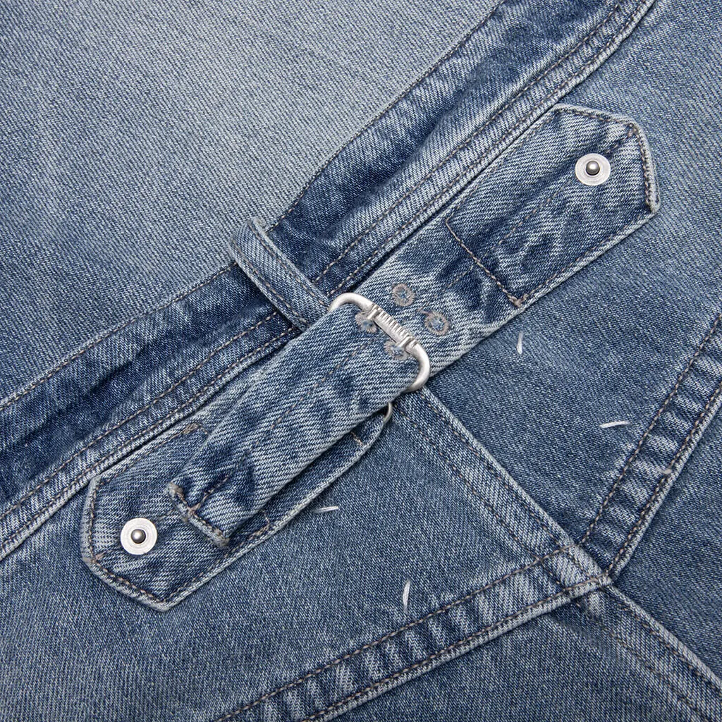 Stud Denim Shorts - Light Blue