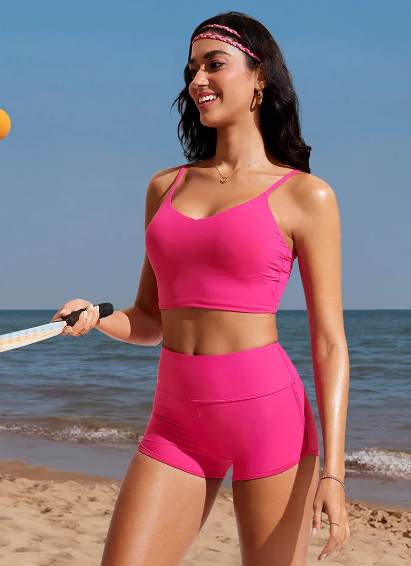 Sunshine Quick Dry High Waisted Swim Shorts 3''