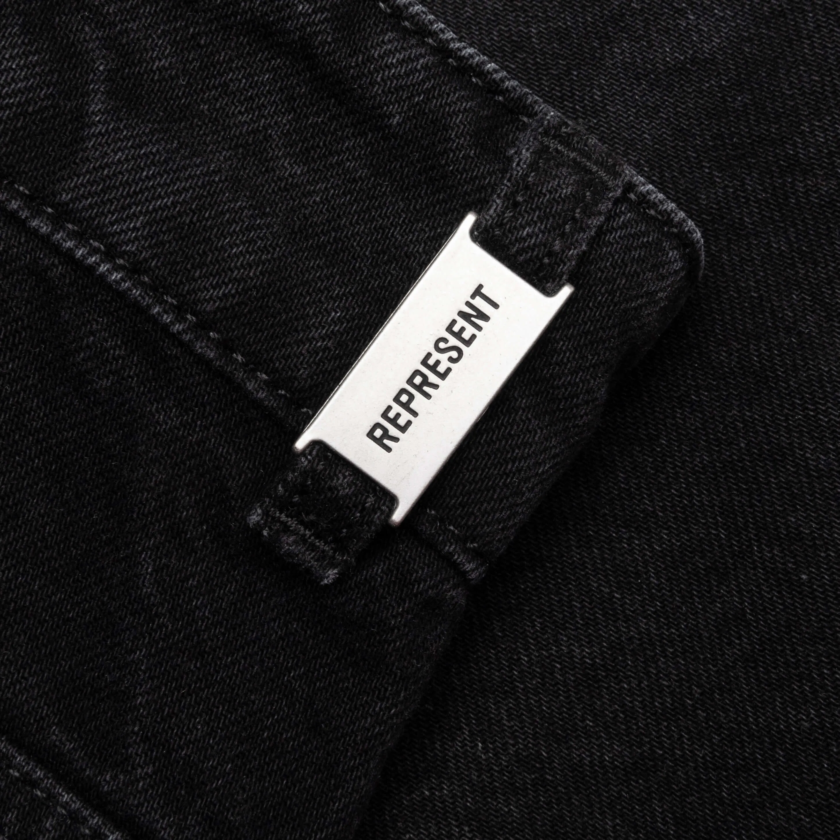 Tailored Denim Shorts - Black