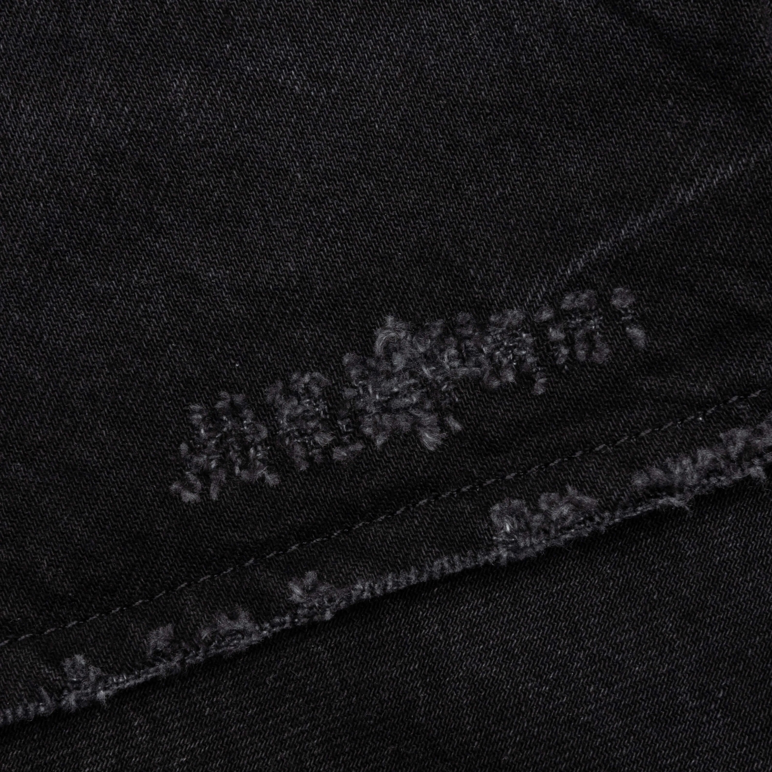 Tailored Denim Shorts - Black